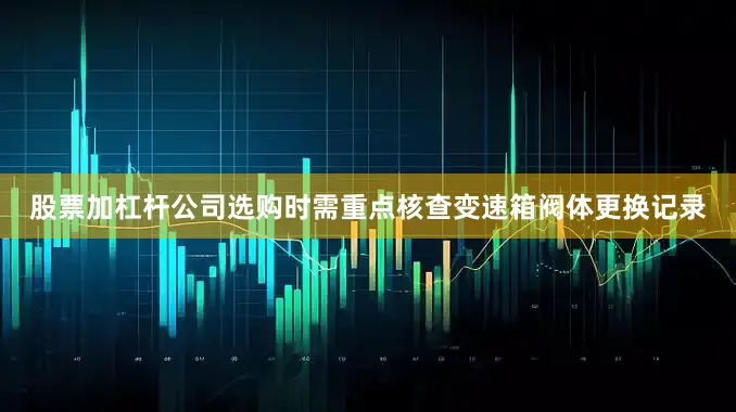 股票加杠杆公司选购时需重点核查变速箱阀体更换记录